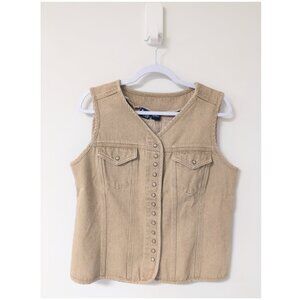 Vintage Y2K 90's L.A. Blues denim snap button vest